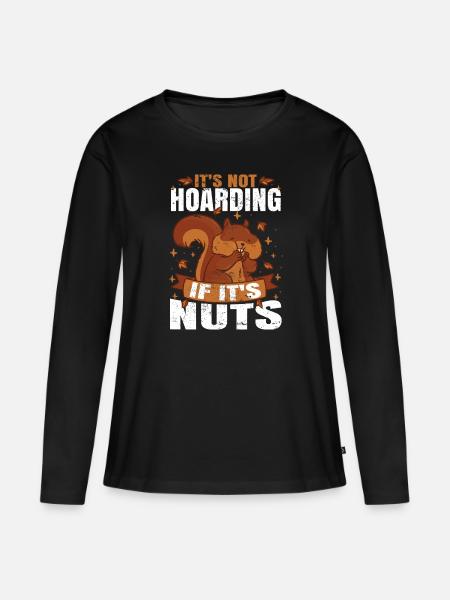 Squirrel Shadow - Frauen Premium Bio Langarmshirt - Schwarz