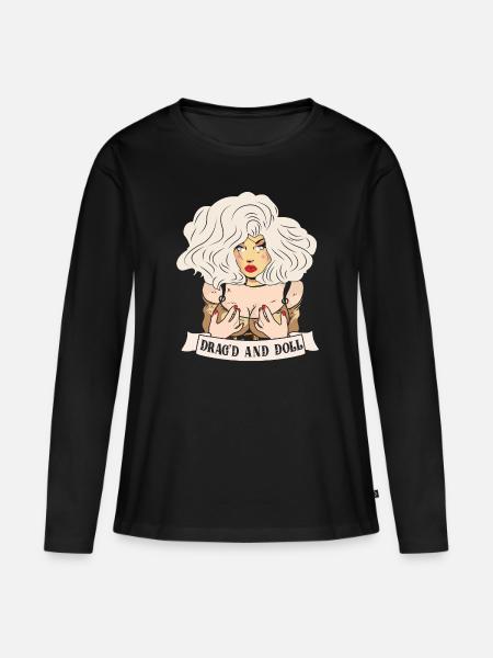 Drag Queen - Frauen Premium Bio Langarmshirt - Schwarz