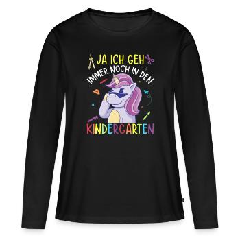 Kindergarten teacher, kindergarten teacher, Kiga - Women's Premium Organic Long Sleeve Shirt - black - Front - Julia (174cm)