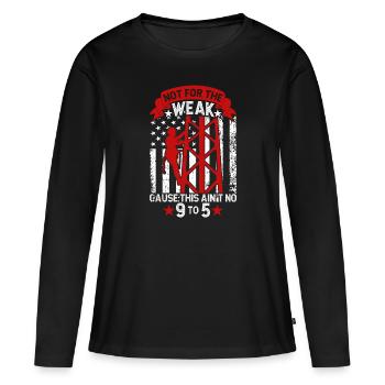 Stylo - T-shirt manches longues Premium bio Femme - noir - Devant - Julia (174cm)