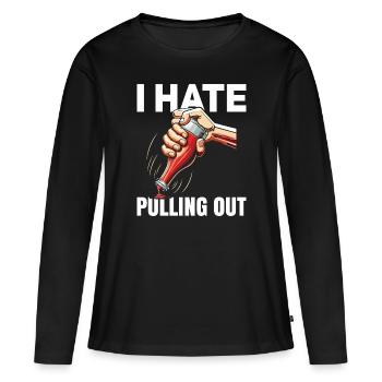 Ketchup - T-shirt manches longues Premium bio Femme - noir - Devant - Julia (174cm)