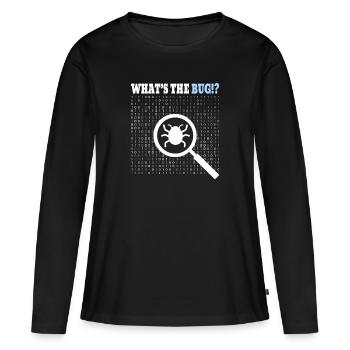 Coding Programmer Coder - Frauen Premium Bio Langarmshirt - Schwarz - Vorne - Julia (174cm)