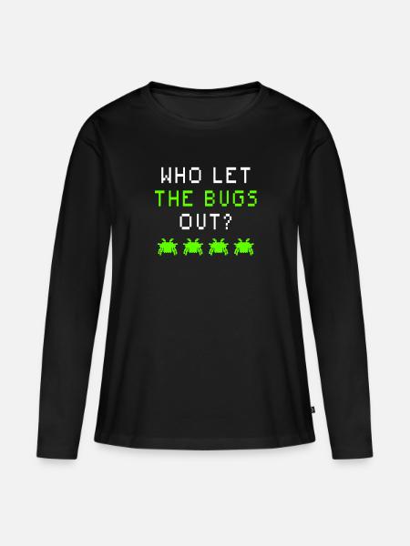 Coding Programmer Coder - Frauen Premium Bio Langarmshirt - Schwarz