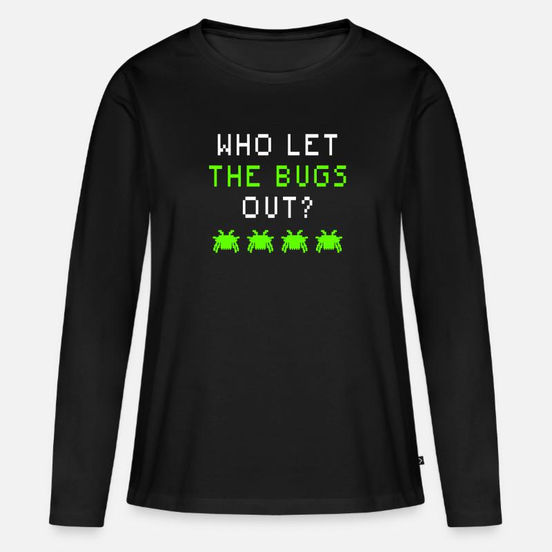 Coding Programmer Coder - Frauen Premium Bio Langarmshirt - Schwarz