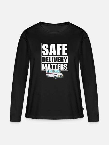 Ländlicher Postanbieter - Frauen Premium Bio Langarmshirt - Schwarz