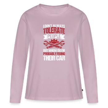 Car Mechanic - Frauen Premium Bio Langarmshirt - Altrosa - Vorne - Julia (174cm)