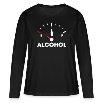 Sobriété Sobriété Alcool sobre Abstinence - T-shirt manches longues Premium bio Femme - noir - Devant - Julia (174cm)