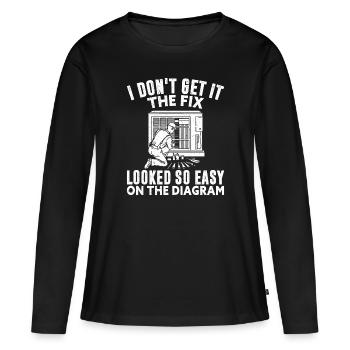 HVAC Tech - Frauen Premium Bio Langarmshirt - Schwarz - Vorne - Julia (174cm)