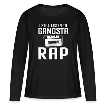 Gangsta Rap - Frauen Premium Bio Langarmshirt - Schwarz - Vorne - Julia (174cm)