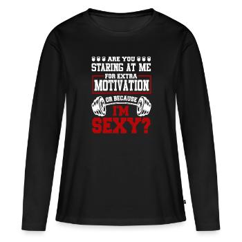 Personal trainer - Women's Premium Organic Long Sleeve Shirt - black - Front - Julia (174cm)