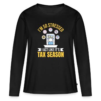 Accountant CPA Tax Preparer - Women's Premium Organic Long Sleeve Shirt - black - Front - Julia (174cm)