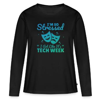 Metteur en scène de théâtre, technicien de théâtre - T-shirt manches longues Premium bio Femme - noir - Devant - Julia (174cm)