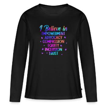 School Counselor - Frauen Premium Bio Langarmshirt - Schwarz - Vorne - Julia (174cm)