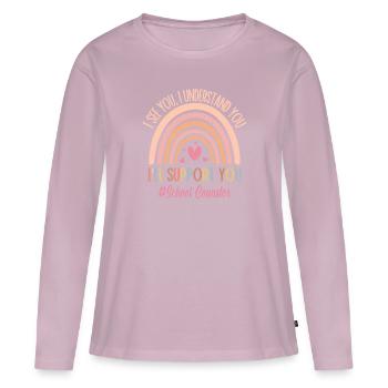 School Counselor - Frauen Premium Bio Langarmshirt - Altrosa - Vorne - Julia (174cm)