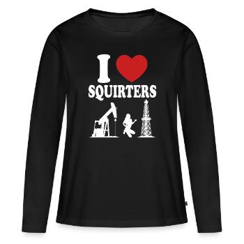 Oilfield Trash Funny Oil Rig Worker - Frauen Premium Bio Langarmshirt - Schwarz - Vorne - Julia (174cm)