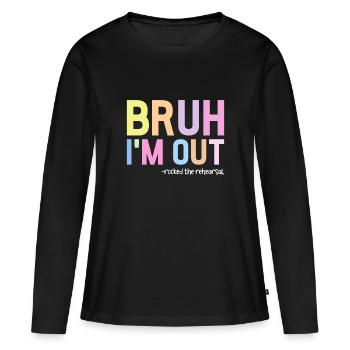 Acteur de théâtre Actrice - T-shirt manches longues Premium bio Femme - noir - Devant - Julia (174cm)