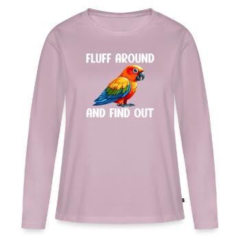 Sun conure - Women's Premium Organic Long Sleeve Shirt - dusky pink - Front - Julia (174cm)