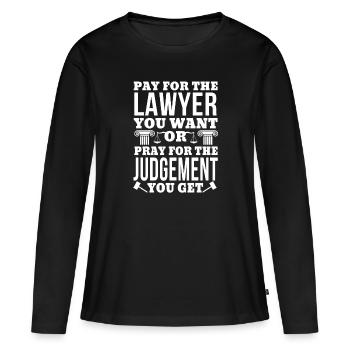 Avocat Avocat - T-shirt manches longues Premium bio Femme - noir - Devant - Julia (174cm)