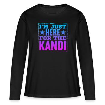 Kandi EDM Rave - Women's Premium Organic Long Sleeve Shirt - black - Front - Julia (174cm)