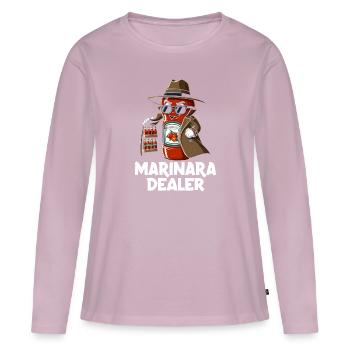 Marinara Dealer - Women's Premium Organic Long Sleeve Shirt - dusky pink - Front - Julia (174cm)