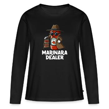 Concessionnaire Marinara - T-shirt manches longues Premium bio Femme - noir - Devant - Julia (174cm)