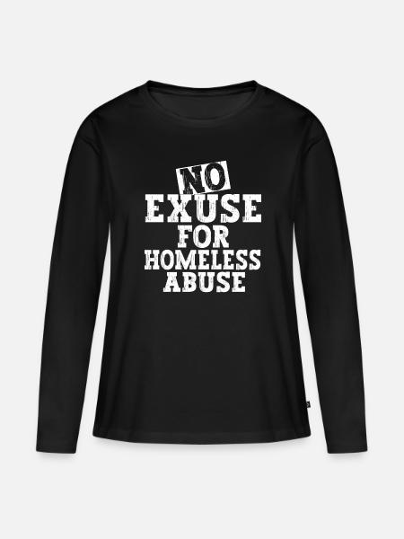 Homeless Awareness - Frauen Premium Bio Langarmshirt - Schwarz