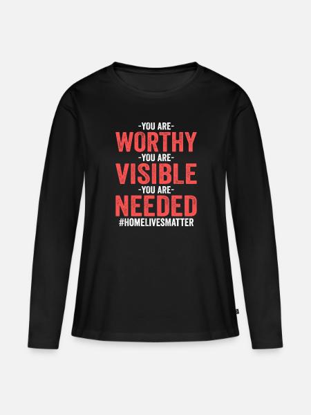 Homeless Awareness - Frauen Premium Bio Langarmshirt - Schwarz