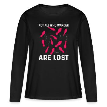 Danse de salon - T-shirt manches longues Premium bio Femme - noir - Devant - Julia (174cm)