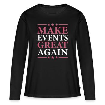 Event Planner - Frauen Premium Bio Langarmshirt - Schwarz - Vorne - Julia (174cm)