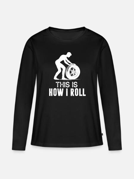Tire Guy - Frauen Premium Bio Langarmshirt - Schwarz