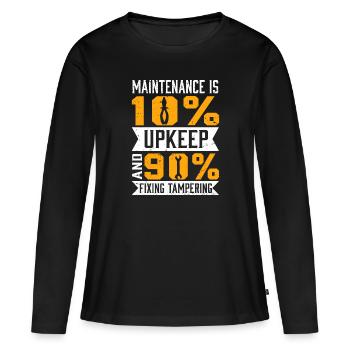Maintenance tech - Women's Premium Organic Long Sleeve Shirt - black - Front - Julia (174cm)