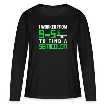 Programmer Developer Coding Coder - Women's Premium Organic Long Sleeve Shirt - black - Front - Julia (174cm)