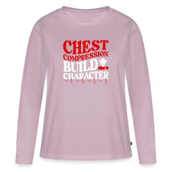 CPR Instructor - Women's Premium Organic Long Sleeve Shirt - dusky pink - Front - Julia (174cm)