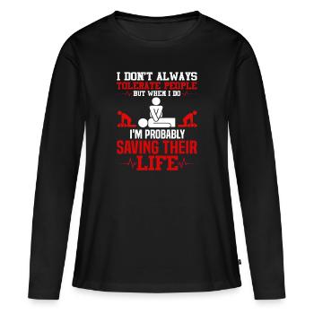 CPR Instructor - Frauen Premium Bio Langarmshirt - Schwarz - Vorne - Julia (174cm)