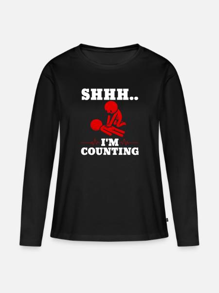 CPR Instructor - Frauen Premium Bio Langarmshirt - Schwarz