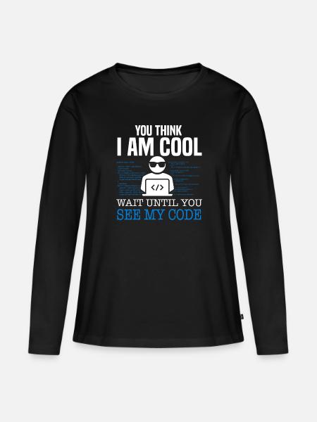 Programmer Developer Coding Coder - Frauen Premium Bio Langarmshirt - Schwarz