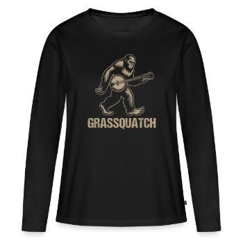 Bluegrass Banjo - Women's Premium Organic Long Sleeve Shirt - black - Front - Julia (174cm)