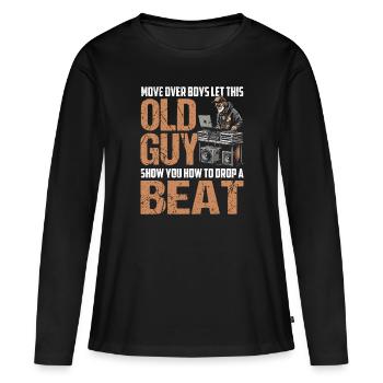 DJ EDM disc jockey - Women's Premium Organic Long Sleeve Shirt - black - Front - Julia (174cm)