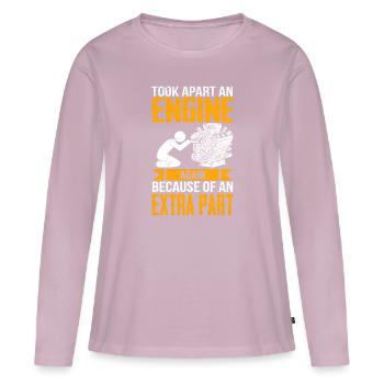 Car mechanic engineer - Women's Premium Organic Long Sleeve Shirt - dusky pink - Front - Julia (174cm)