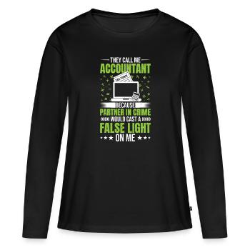Accountant CPA Tax Preparer - Women's Premium Organic Long Sleeve Shirt - black - Front - Julia (174cm)