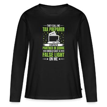 Accountant CPA Tax Preparer - Women's Premium Organic Long Sleeve Shirt - black - Front - Julia (174cm)
