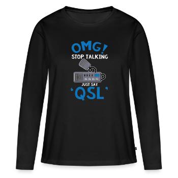 Ham Radio Operator - Frauen Premium Bio Langarmshirt - Schwarz - Vorne - Julia (174cm)