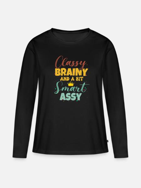 Trivia queen - Frauen Premium Bio Langarmshirt - Schwarz