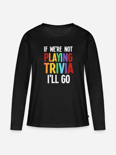 Trivia Night Host - Frauen Premium Bio Langarmshirt - Schwarz
