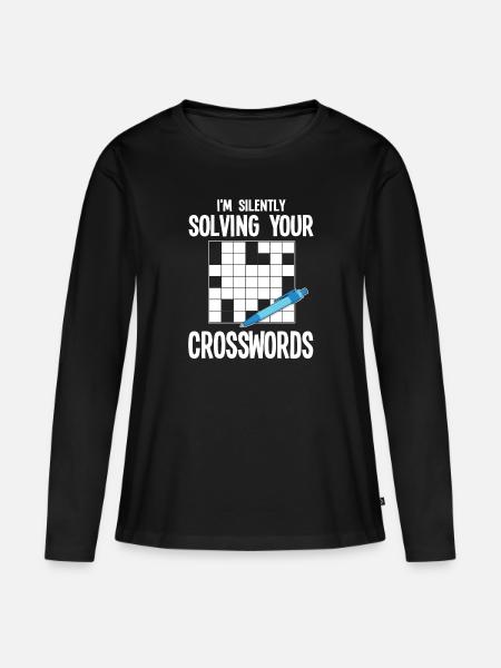 Crossword puzzle Crosswords - Premium økologisk langærmet T-shirt til kvinder - sort