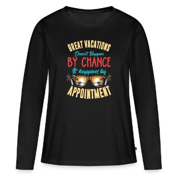 Travel Agent - Frauen Premium Bio Langarmshirt - Schwarz - Vorne - Julia (174cm)