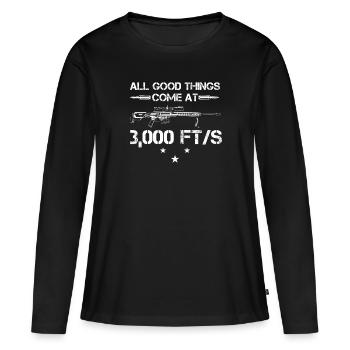 Long Range Shooting rifle shooting - Frauen Premium Bio Langarmshirt - Schwarz - Vorne - Julia (174cm)