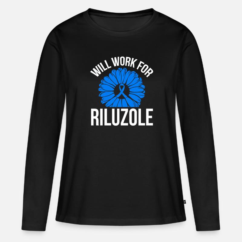 ALS Warrior Amyotrophic Lateral Sclerosis - Frauen Premium Bio Langarmshirt - Schwarz