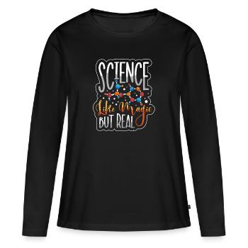 Chimie Science Physique Recherche - T-shirt manches longues Premium bio Femme - noir - Devant - Julia (174cm)