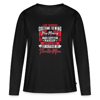 Théâtre Vie Théâtre Nerds Théâtre Théâtre Maman - T-shirt manches longues Premium bio Femme - noir - Devant - Julia (174cm)